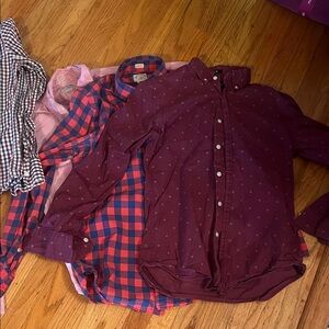 Jcrew Men’s Bundle of 7 - Long Sleeve Cotton Collared Shirts